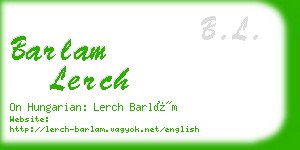 barlam lerch business card